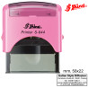 Timbro Shiny S-844 personalizzato rettangolare 58 x 22 mm colore rosa