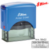 Timbro Shiny S-844 personalizzato rettangolare 58 x 22 mm colore blu