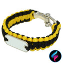 Braccialetto personalizzato in corda intrecciata sportivo giallo nero