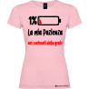 T-shirt donna personalizzata la mia pazienza nei confronti della gente colore rosa