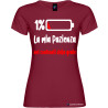 T-shirt donna personalizzata la mia pazienza nei confronti della gente colore bordeaux