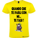 Maglietta uomo personalizzata veneta quando parli con me stai zitto colore giallo