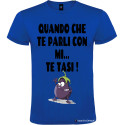 Maglietta uomo personalizzata veneta quando parli con me stai zitto colore blu royal