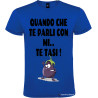 Maglietta uomo personalizzata veneta quando parli con me stai zitto colore blu royal
