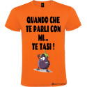 Maglietta uomo personalizzata veneta quando parli con me stai zitto colore arancio