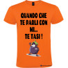 Maglietta uomo personalizzata veneta quando parli con me stai zitto colore arancio