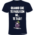 Maglietta uomo personalizzata veneta quando parli con me stai zitto colore blu navy