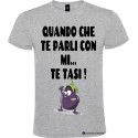 Maglietta uomo personalizzata veneta quando parli con me stai zitto colore grigio