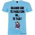 Maglietta uomo personalizzata veneta quando parli con me stai zitto colore azzurro