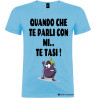 Maglietta uomo personalizzata veneta quando parli con me stai zitto colore azzurro