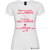 T-shirt personalizzata donna le tue amiche sono con te marito colore bianco