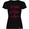 T-shirt personalizzata donna le tue amiche sono con te marito colore nero