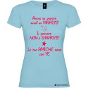 T-shirt personalizzata donna le tue amiche sono con te marito colore azzurro