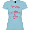 T-shirt personalizzata donna le tue amiche sono con te marito colore azzurro
