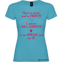 T-shirt personalizzata donna le tue amiche sono con te marito colore turchese
