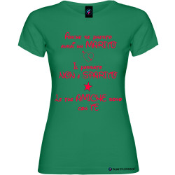 T-shirt personalizzata donna le tue amiche sono con te marito colore verde
