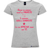 T-shirt personalizzata donna le tue amiche sono con te marito colore grigio