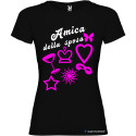 T-shirt personalizzata donna matrimonio amica della sposa colore nero