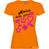 T-shirt personalizzata donna matrimonio amica della sposa colore arancio