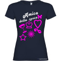 T-shirt personalizzata donna matrimonio amica della sposa colore blu navy