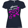 T-shirt personalizzata donna matrimonio amica della sposa colore blu navy