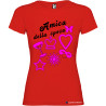 T-shirt personalizzata donna matrimonio amica della sposa colore rosso
