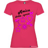 T-shirt personalizzata donna matrimonio amica della sposa colore rosa fucsia