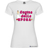 T-shirt personalizzata donna cugina della sposa addio al nubilato colore bianco