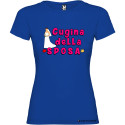 T-shirt personalizzata donna cugina della sposa addio al nubilato colore blu royal