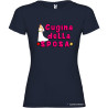 T-shirt personalizzata donna cugina della sposa addio al nubilato colore blu navy