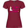 T-shirt personalizzata donna cugina della sposa addio al nubilato colore bordeaux