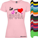 T-shirt personalizzata io sono la sposa addio al nubilato donna colori