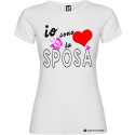 T-shirt personalizzata io sono la sposa addio al nubilato donna colore bianco