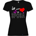 T-shirt personalizzata io sono la sposa addio al nubilato donna colore nero