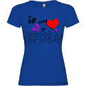 T-shirt personalizzata io sono la sposa addio al nubilato donna colore blu royal