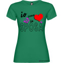 T-shirt personalizzata io sono la sposa addio al nubilato donna colore verde