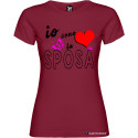T-shirt personalizzata io sono la sposa addio al nubilato donna colore bordeaux