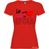 T-shirt personalizzata io sono la sposa addio al nubilato donna colore rosso