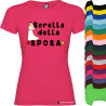 T-shirt personalizzata donna sorella della sposa addio al nubilato