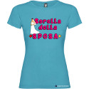 T-shirt personalizzata donna sorella della sposa addio al nubilato colore turchese