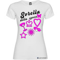 T-shirt personalizzata donna matrimonio addio al nubilato sorella colore bianco