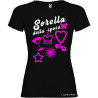 T-shirt personalizzata donna matrimonio addio al nubilato sorella colore nero