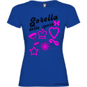 T-shirt personalizzata donna matrimonio addio al nubilato sorella colore blu royal