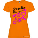 T-shirt personalizzata donna matrimonio addio al nubilato sorella colore arancio