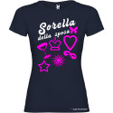 T-shirt personalizzata donna matrimonio addio al nubilato sorella colore blu navy