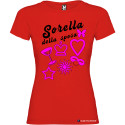 T-shirt personalizzata donna matrimonio addio al nubilato sorella colore rosso
