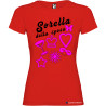 T-shirt personalizzata donna matrimonio addio al nubilato sorella colore rosso