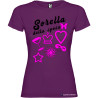 T-shirt personalizzata donna matrimonio addio al nubilato sorella colore viola