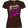 T-shirt personalizzata donna matrimonio addio al nubilato sorella colore marrone