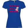 T-shirt personalizzata donna testimone della sposa addio al nubilato colore blu royal